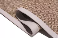 Sisal İç ve Dış Mekan Kullanıma Uygun Dokuma Kahverengi Halı Krem Bordürlü 4603/72