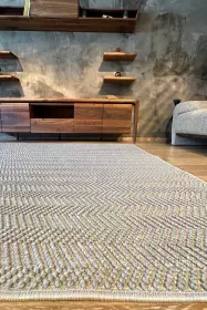 Nairobi Halı  Zig Zag Koyu Gri